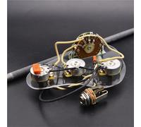 Kit Cablaggio Chitarra Elettrica Set di cablaggio per chitarra elettrica precablato con pickup singolo SSS 3 potenziometri CTS in ottone da 250K con interruttore a cinque posizioni(4)