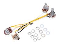 Kit Cablaggio Chitarrae Elettrica,Set Sablaggio per Chitarra,500 K, Manopole di Controllo a 3 vie con Jack per Basso Elettrico JB