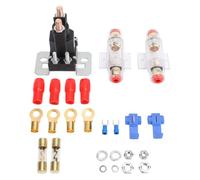 Kit cablaggio isolatore 12V 500A Perni placcati argento a corrente elevata per auto Barche Camion Pannelli solari con 30A (Con fusibile da 100A)