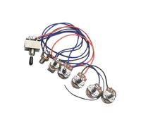 Kit Cablaggio Per Chitarra Elettrica Con Potenziometro Grande 500K 2V2T E 1 Push Pull Cablaggi Per Chitarra(Bk)