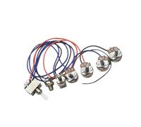 Kit Cablaggio Per Chitarra Elettrica Con Potenziometro Grande 500K 2V2T E 1 Push Pull Cablaggi Per Chitarra(White)