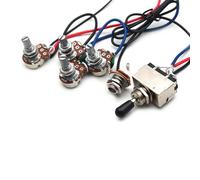 Kit Cablaggio Per Chitarra Per Cablaggio Chitarra Elettrica ST HSH Cablaggio Chitarra Precablato 2T1V(Black)