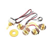 Kit Cablaggio Per Chitarra Potenziometro Professionale A250K+B250K Cablaggio Completo Del Circuito Cablaggio Per Chitarra 4 Vie Toggle 2 Volumi