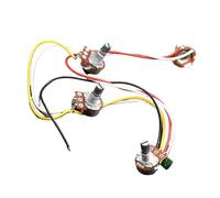 Kit Cablaggio Precablato Chitarra Cablaggio per bassi 2V1T doppio volume tono singolo condensatore da 0.047 resistenza da 250k, set di potenziometri