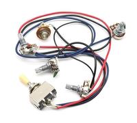 Kit Cablaggio Precablato Chitarra Cablaggio precablato per chitarra 2v2t Interruttore a levetta a 3 vie Resistenza 500k