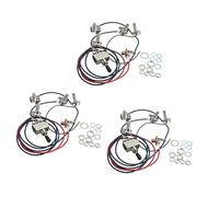 Kit Cablaggio Precablato Chitarra Confezione da 3 potenziometri 2T2V 500K a tre vie con interruttore e cappuccio per chitarra elettrica LP. Set di cablaggio per pickup.