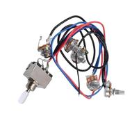 Kit Cablaggio Precablato Chitarra Kit cablaggio pickup humbucker per chitarra elettrica potenziometro 2T2V 500K con interruttore a tre vie e