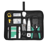 Kit cablaggio rete, attrezzi professionali RJ45 / RJ11, ABS, 1 set - rilevamento cavi e stripping precisi, tester HS - 468 integrato, per professionisti e appassionati fai da te