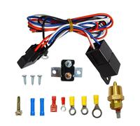 Kit Cablaggio Ventola di Raffreddamento Elettrica da 3/8 Pollici per Ventole da 10 Pollici 12 Pollici 14 Pollici 16 Pollici 185 ℉ On 175 ℉ Off Relè Impermeabile Sensore