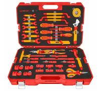 Kit Cacciaviti Chiavi Elettricista 1000V INGCO in Valigetta e 41 Utensili VDE/GS