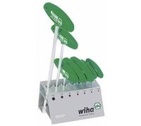 Wiha Set di chiavi maschio TORX® con impugnatura a T 7pz., esecuzione cromata opaca, in supporto per banco da lavoro Quantità:1