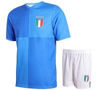 Kit Calcio Home Italia 2024-2025 - Bambino e Adulto - Ragazzi - Divisa da Calcio - Regali per Il Calcio - Abbigliamento Sportivo - Taglia L