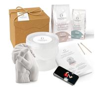 Kit Calco Mani Coppia 3D Premium - Stampi in Gesso & Alginato Made in Italy - Set Completo per 2 Persone (Adulti o Adulto+Bambino)- Regalo Originale per Natale, Anniversario, Matrimonio, San Valentino