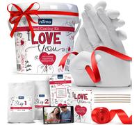® Kit Calco Mani Coppia I love you Alginato e Gesso per Stampi Regali per Lei