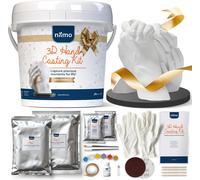 ® Kit Calco Mani Coppia - Set Regalo, Kit Gesso per Calco Mani Con Supporto per