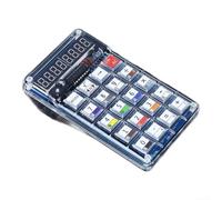 Kit calcolatrice digitale a LED per assemblaggio fai da te con componenti per la pratica della saldatura e conversione esagonale aritmetica a radice quadrata (blu)