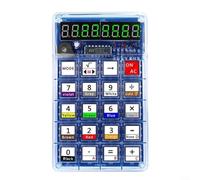 Kit calcolatrice LED fai da te con 51 microcontrollori display a 7 cifre, elettronica educativa per la pratica di saldatura, supporta la conversione esadecimale e codice resistore, verde compatto per