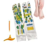 Kit calzini per massaggio ai piedi, calzini per massaggio plantare per riflessologia - Calzini massaggianti per punti trigger del piede | Spa per i piedi e strumenti per agopunti per principianti, cal