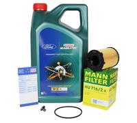 Kit Cambio Olio Con Filtro Olio + 5L Castrol Per Ford Mondeo