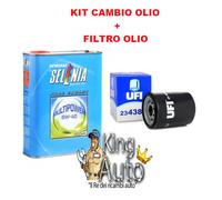 KIT CAMBIO OLIO MOTORI FIAT 1.2 1.4 METANO GPL 3 LITRI SELENIA 5W40 +FILTRO OLIO