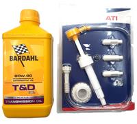 KIT CAMBIO OLIO PIEDE FUORIBORDO E INGRANAGGI BARDAHL 80W90 1 LT E POMPA