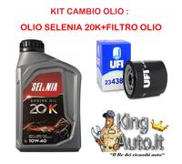 KIT CAMBIO OLIO TAGLIANDO FIAT 500 PANDA 1.2 BENZINA OLIO SELENIA 20K + FILTRO