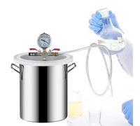 Kit camera a vuoto in acciaio inox 304 2 3 5,5 6 9 13 19 20 26 Galloni, Camera di degassificazione a vuoto di grandi dimensioni per siliconi stabilizzatori del legno/olio essenziale, con tubo da 1,5 m