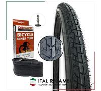 KIT CAMERA D'ARIA E COPERTONE BICI 700 X 35 37 622 28 X 1 5/8 1 3/8 VALVOLA ITAL