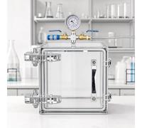 Kit camera degasaggio sotto vuoto acrilico manometro e valvola a sfera