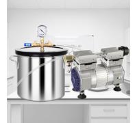 Kit camera degasaggio sottovuoto con pompa e valvola regolabile per stabilizzare legno, silicone e gesso