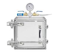 Kit camera di degassamento sottovuoto in acrilico, essiccatore trasparente con manometro, valvola a 2 vie, forte tenuta per laboratorio e uso industriale