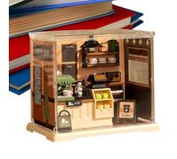 Kit Camera In Miniatura, Decorazione Scrivania Casa Delle Bambole, Set Costruzione Miniature Realistico Caffetteria Cucina, Modello Assemblaggio Manuale Giocattolo Per Adolescenti Adulti