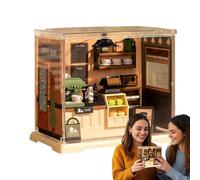 Kit Camera In Miniatura, Set Per Casa Delle Bambole Mini, Set Costruzione Miniature Realistico Caffetteria Cucina, Modello Assemblaggio Manuale Giocattolo Per Adolescenti Adulti