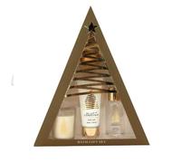 Kit Camomilla Christmas Crema corpo 60ml Bagnoshiuma 60ml Bomba da bagno Candela