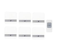 Kit campanello digitale wireless Impermeabile 300 m 52 toni 4 livelli di volume Confezione da 7 multicolore(White)