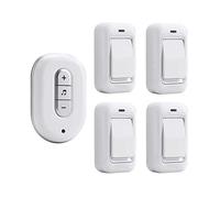 Kit campanello wireless 48 brani musicali Smart Flash Autoalimentato 4 trasmettitori 1 ricevitore Portata 200M Impermeabile Nessuna batteria richiesta Oro Argento(Silver)
