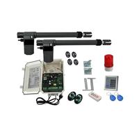 Kit Cancello Scorrevole, Apricancello automatico a doppia anta 220VAC for cancelli fino a 26 piedi di lunghezza 1700 libbre con rilevatore di loop Tastiera wireless opzionale(Kit7)