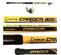 kit canna 3m mulinello 4000 filo pesca fondo mare lago surfcasting carpa tp