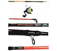 kit canna 4.20m 200g + mulinello grande pesca surfcasting beach ledgering mare