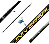 Kit Canna Bolognese 5 Metri + Mulinello Filo Pesca Mare Lago Fiume Scogliera 5MT