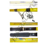kit canna bora 4.20m 250g + mulinello surfcasting azione ripartita carbonio mare