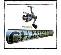 KIT CANNA CHAMPION + MULINELLO TEBEN DA PESCA SURFCASTING SPIAGGIA FONDO ORATA