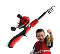 Kit canna da pesca per bambini, in acciaio, antiscivolo, canna da pesca telescopica, per bambini, Pasqua, compleanno, festa dei bambini, Natale, Capodanno, per interni ed esterni
