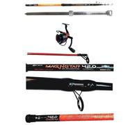 kit canna icarus 4m 200g + mulinello + puntale pesca beach ledgering mare