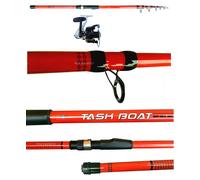 Kit Canna + Mulinello Bolentino Costiero Task Boat 2.40Mt Pesca Barca TP