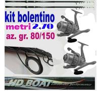 KIT CANNA PESCA BOLENTINO MULINELLO MARE BARCA FRAGOLINO PAGELLO MORMORA