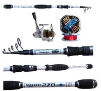 Kit Canna Pesca Spinning Vento 2.10m + Mulinello Kaya + Filo Trota Bass Travel