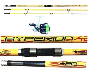 Kit Canna Surfcasting Hyperion 4.20Mt 200Gr Mulinello Pesca Mare 3 Pezzi