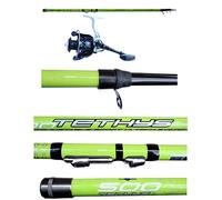 Kit Canna Teleregolabile Tethys 5Mt + Mulinello Pesca Trota Torrente Carbonio