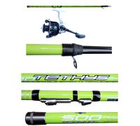 Kit Canna Teleregolabile Tethys 5Mt + Mulinello Pesca Trota Torrente Carbonio TP